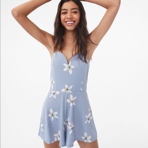 Never worn! Aeropostale romper with flowers!